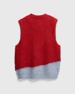 Cheap Highsnobiety HS05 Alpaca Abstract Sweater Vest Red/Blue unavailable