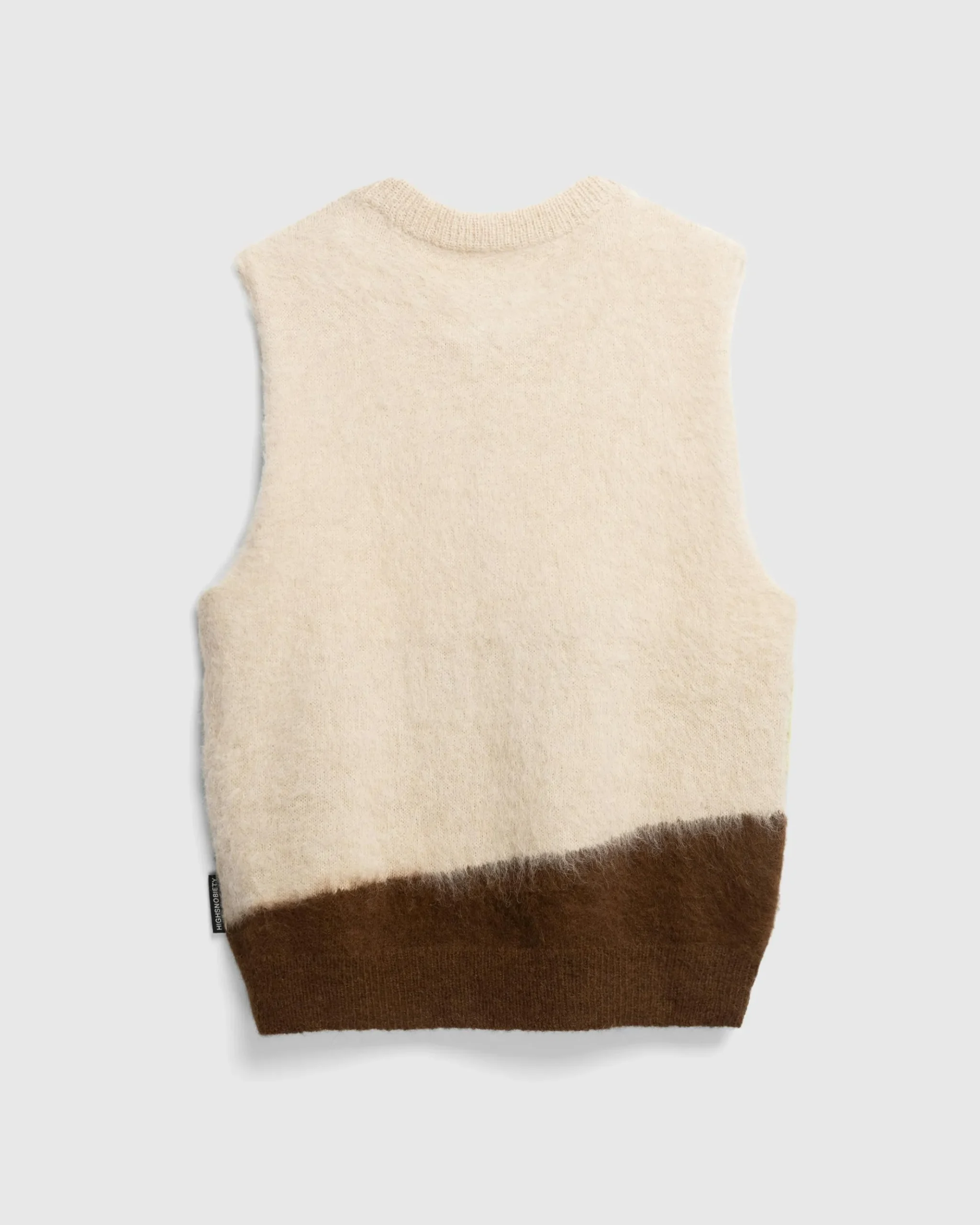 Clearance Highsnobiety HS05 Alpaca Abstract Sweater Vest Beige/Brown unavailable