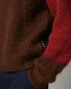 Store Highsnobiety HS05 Alpaca Abstract Wave Sweater Brown/Red unavailable