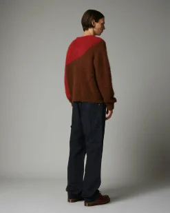 Store Highsnobiety HS05 Alpaca Abstract Wave Sweater Brown/Red unavailable