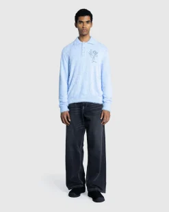 Best Rassvet ANGEL MOHAIR POLO KNIT LIGHT BLUE lightblue