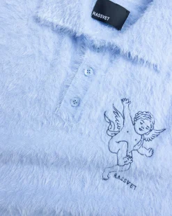 Best Rassvet ANGEL MOHAIR POLO KNIT LIGHT BLUE lightblue