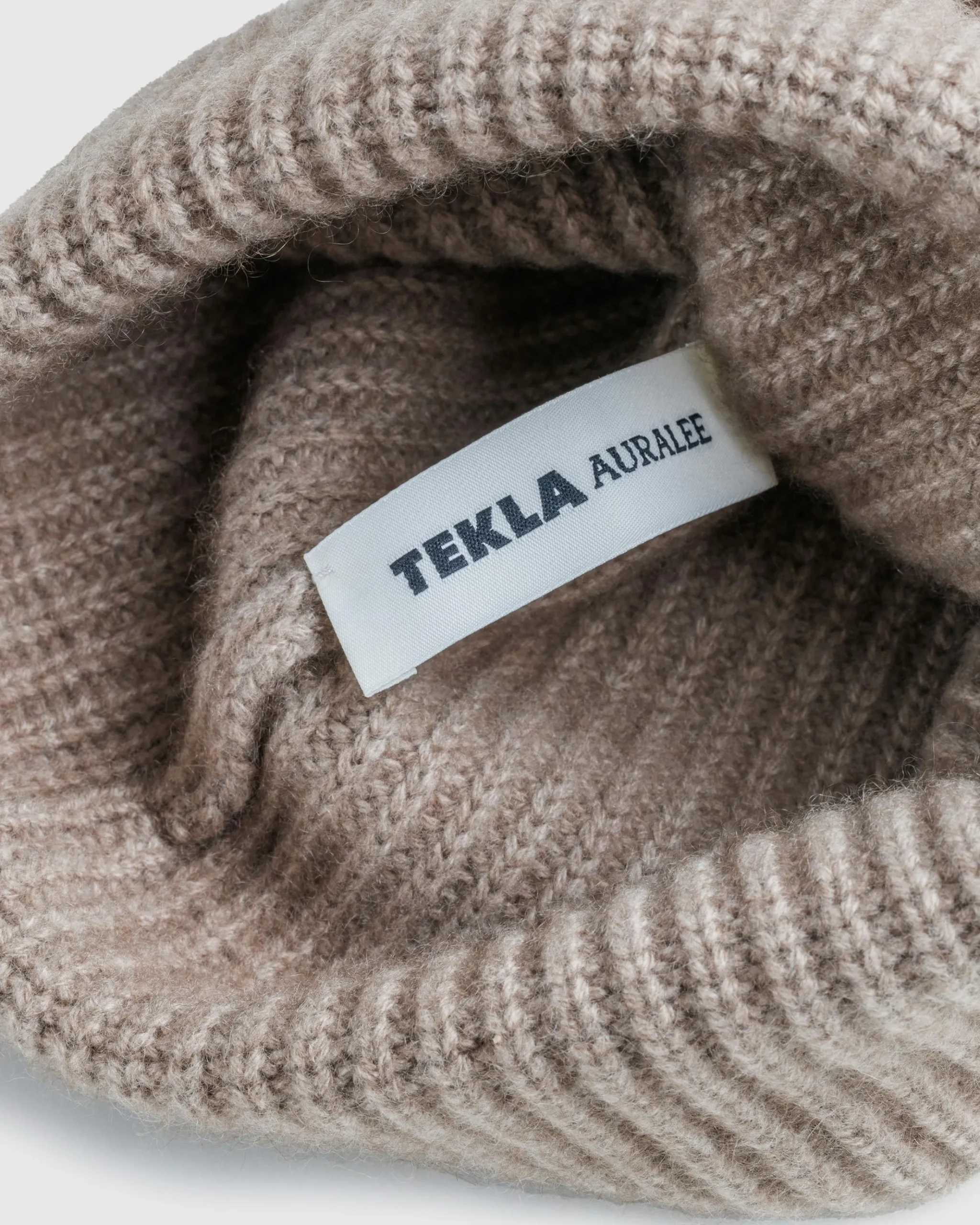 Outlet Tekla Baby Cashmere Night Knit Cap Natural Brown naturalbrown