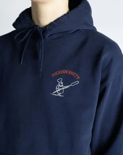 Hot Beigel Bake Baker Hoodie navy