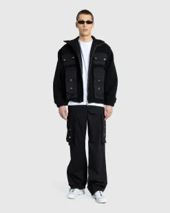Hot GmbH Bernt Teddy Wool Twill Fleece Jacket black