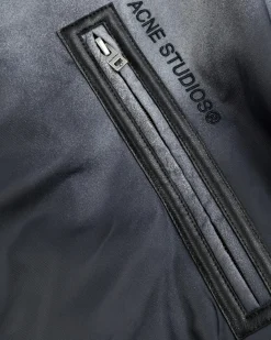 New Acne Studios Bomber Jacket Faded Black fadedblack