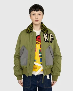 Hot Kenzo Bomber Jacket Green khaki