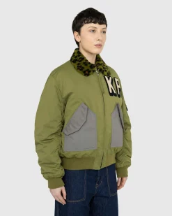Hot Kenzo Bomber Jacket Green khaki
