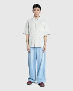 Best Sale Our Legacy Box Short-Sleeve Shirt Light Authentic Seersucker lightauthenticseersucker