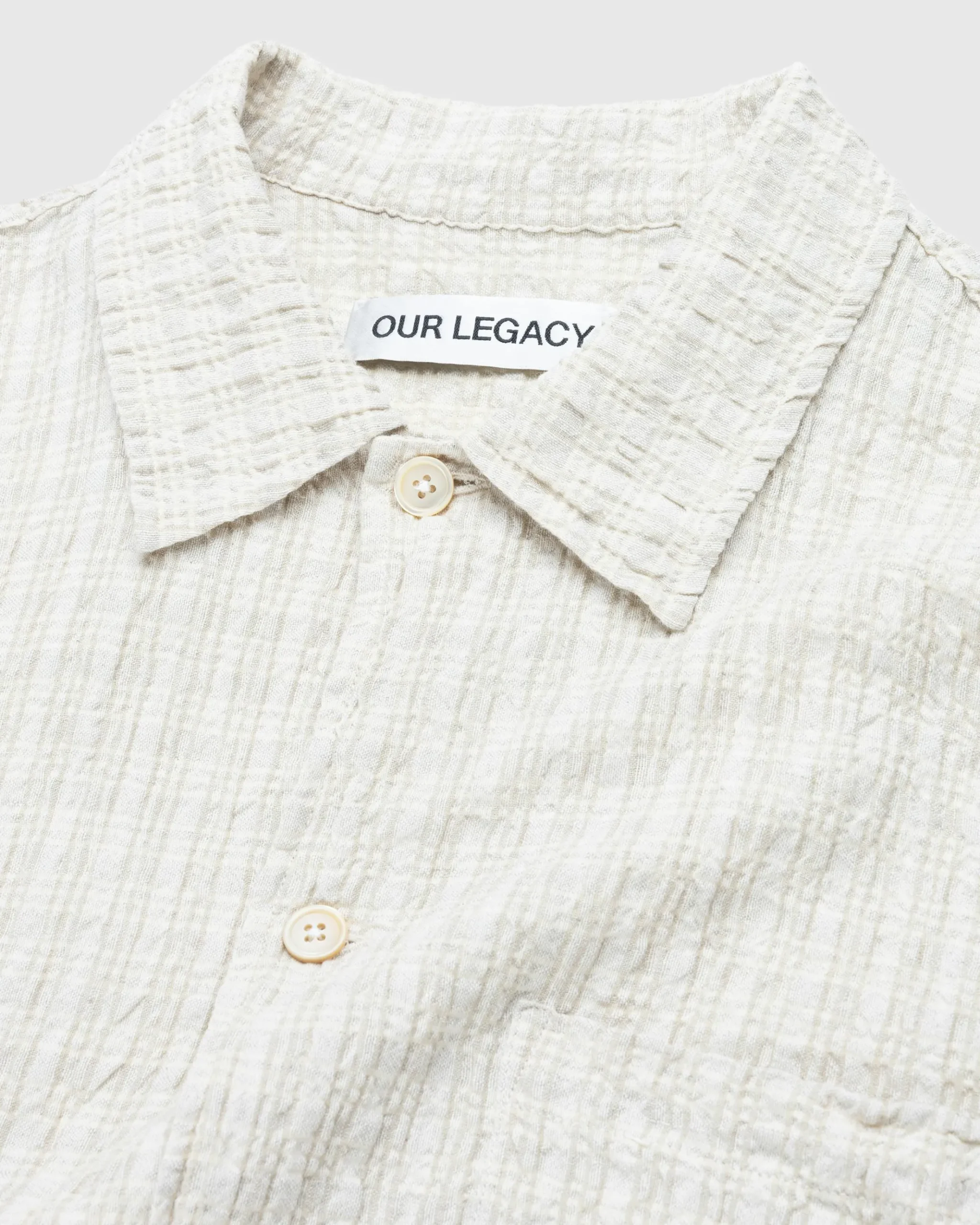 Best Sale Our Legacy Box Short-Sleeve Shirt Light Authentic Seersucker lightauthenticseersucker