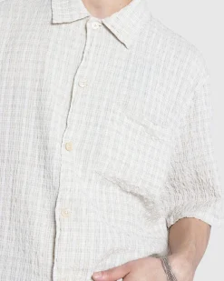 Best Sale Our Legacy Box Short-Sleeve Shirt Light Authentic Seersucker lightauthenticseersucker