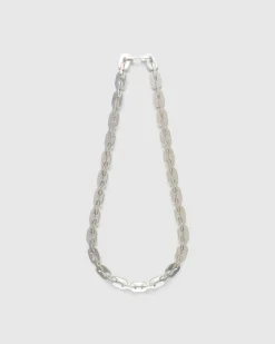 Hot Jil Sander Brass Chain Necklace silver