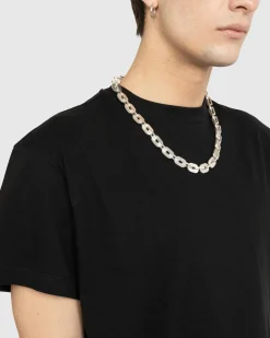 Hot Jil Sander Brass Chain Necklace silver
