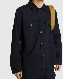 Online Woolrich Broken Twill Shirt navy