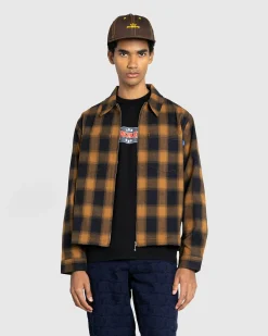 Outlet Awake NY Brushed Flannel Shirt Jacket Orange/Multi orangemulti