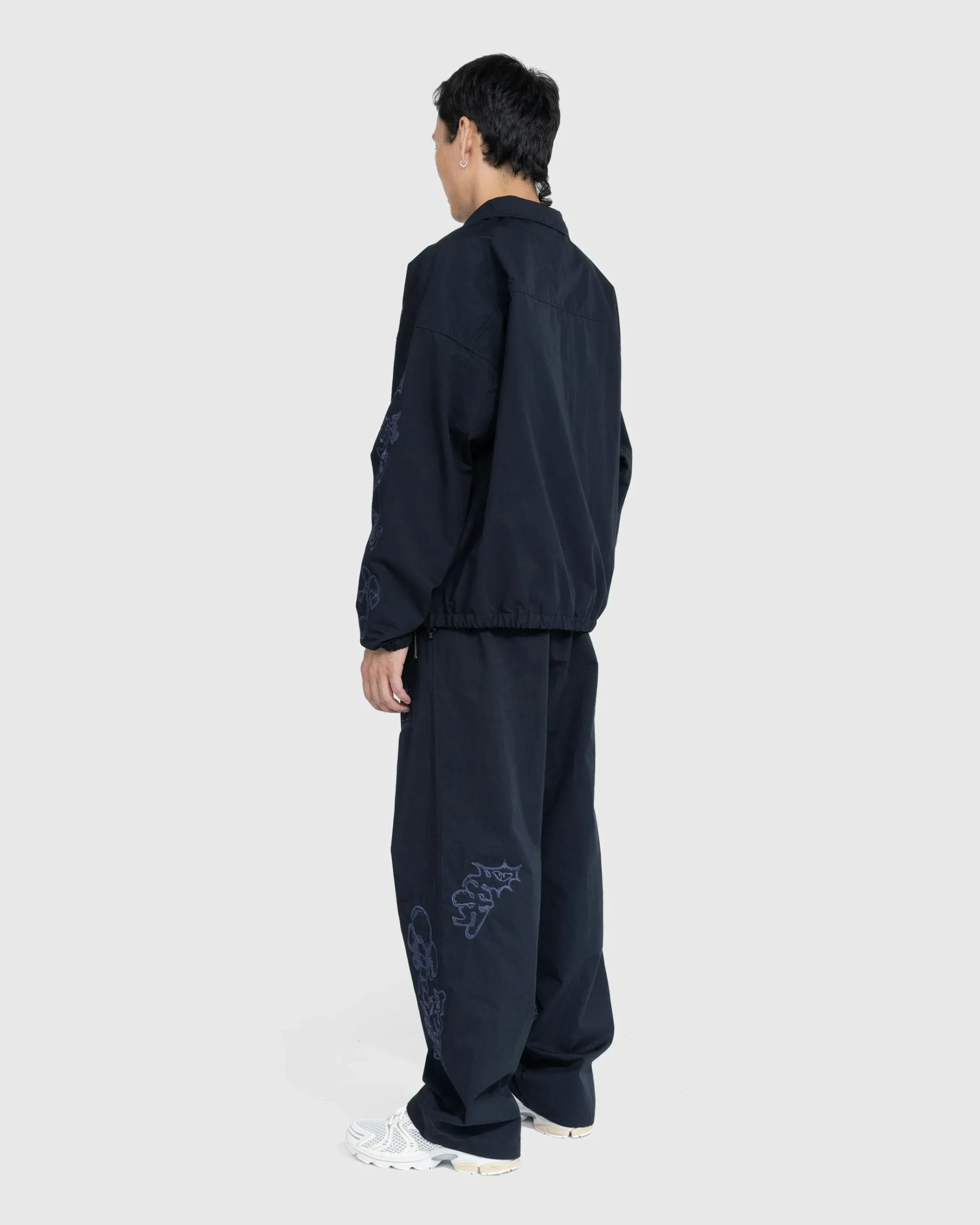 Fashion NTS Brushed Nylon Trackpa Navy black