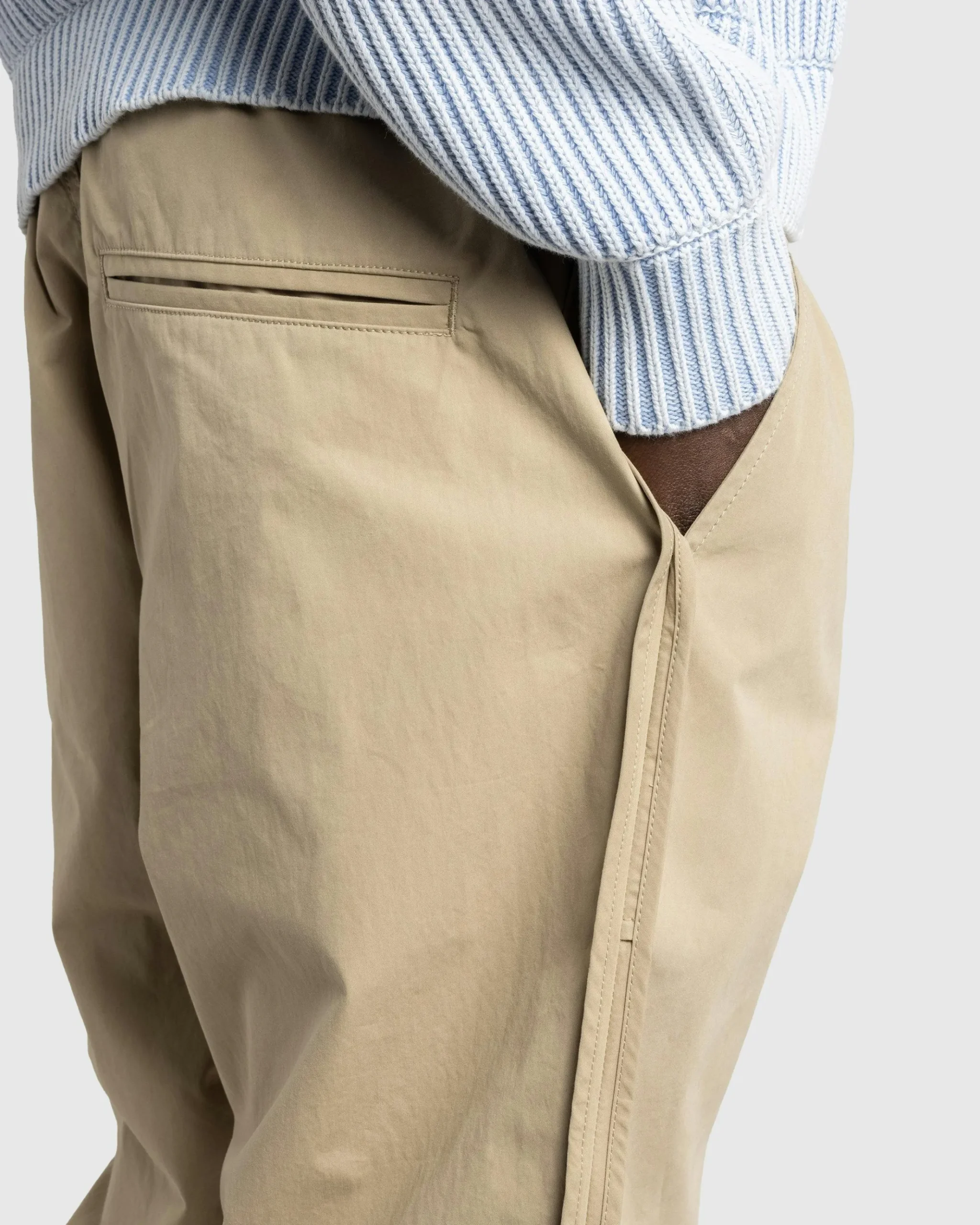Outlet Highsnobiety HS05 Brushed Reverse Piping Trouser beige