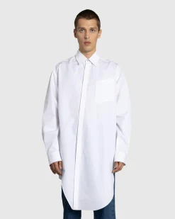 Shop Mugler Button-Down Top Blanc Optique blancoptique