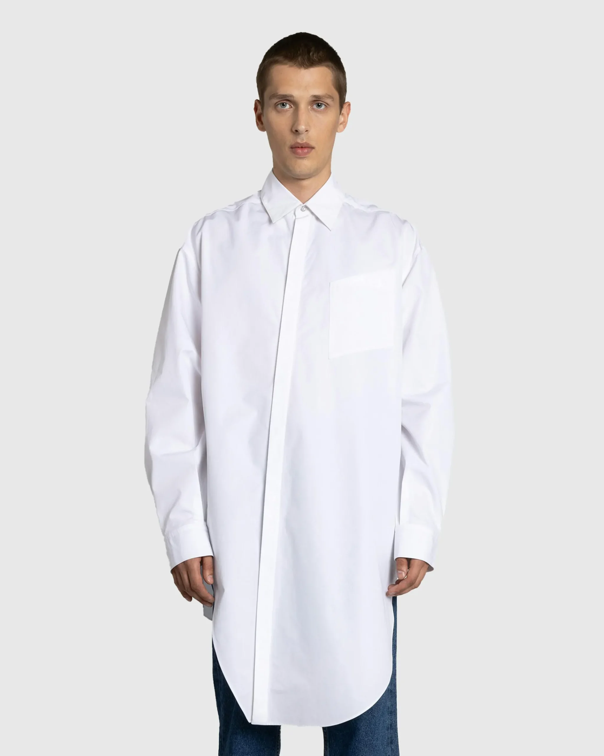 Shop Mugler Button-Down Top Blanc Optique blancoptique