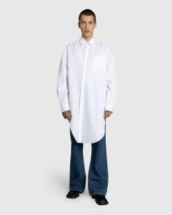 Shop Mugler Button-Down Top Blanc Optique blancoptique