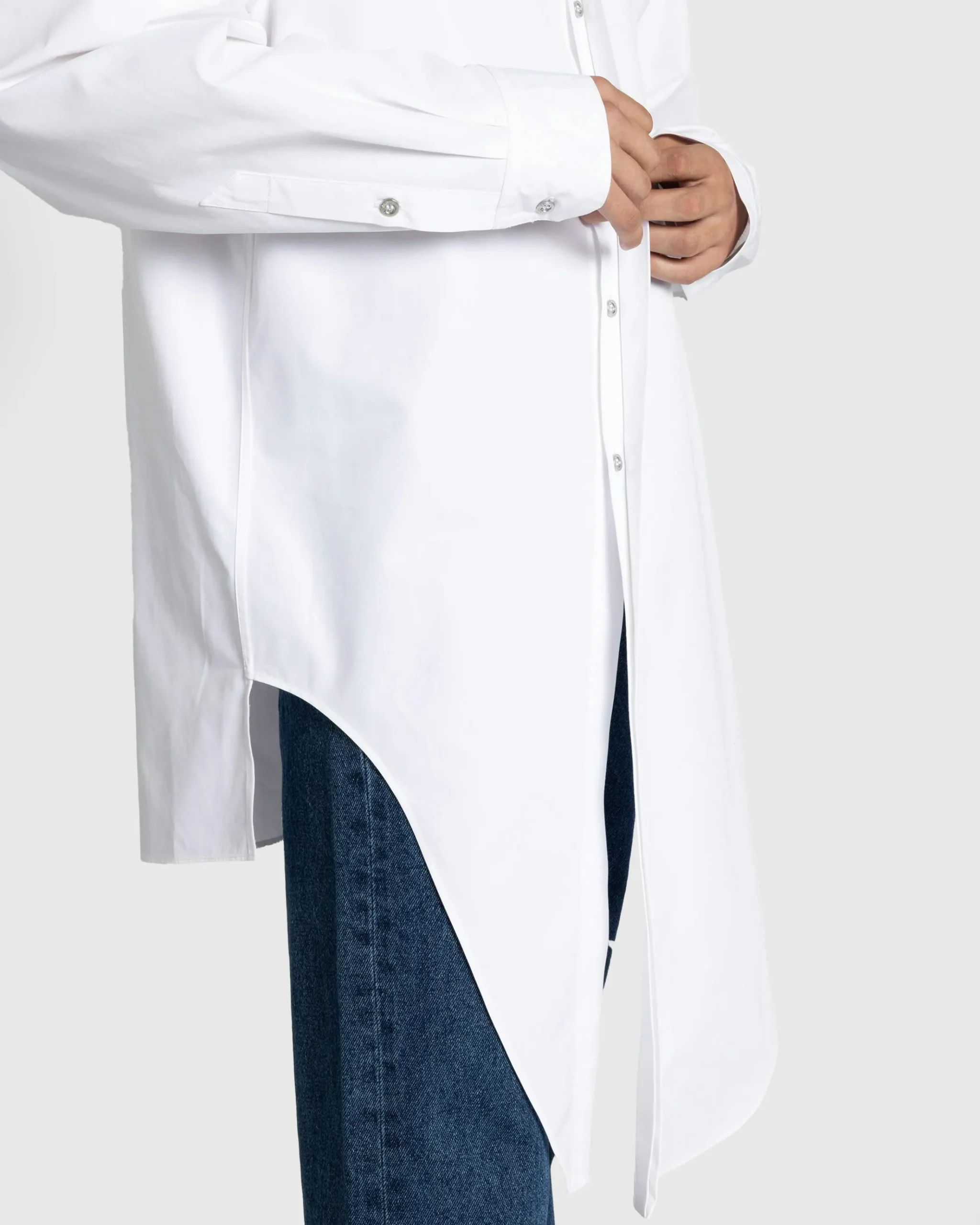 Shop Mugler Button-Down Top Blanc Optique blancoptique