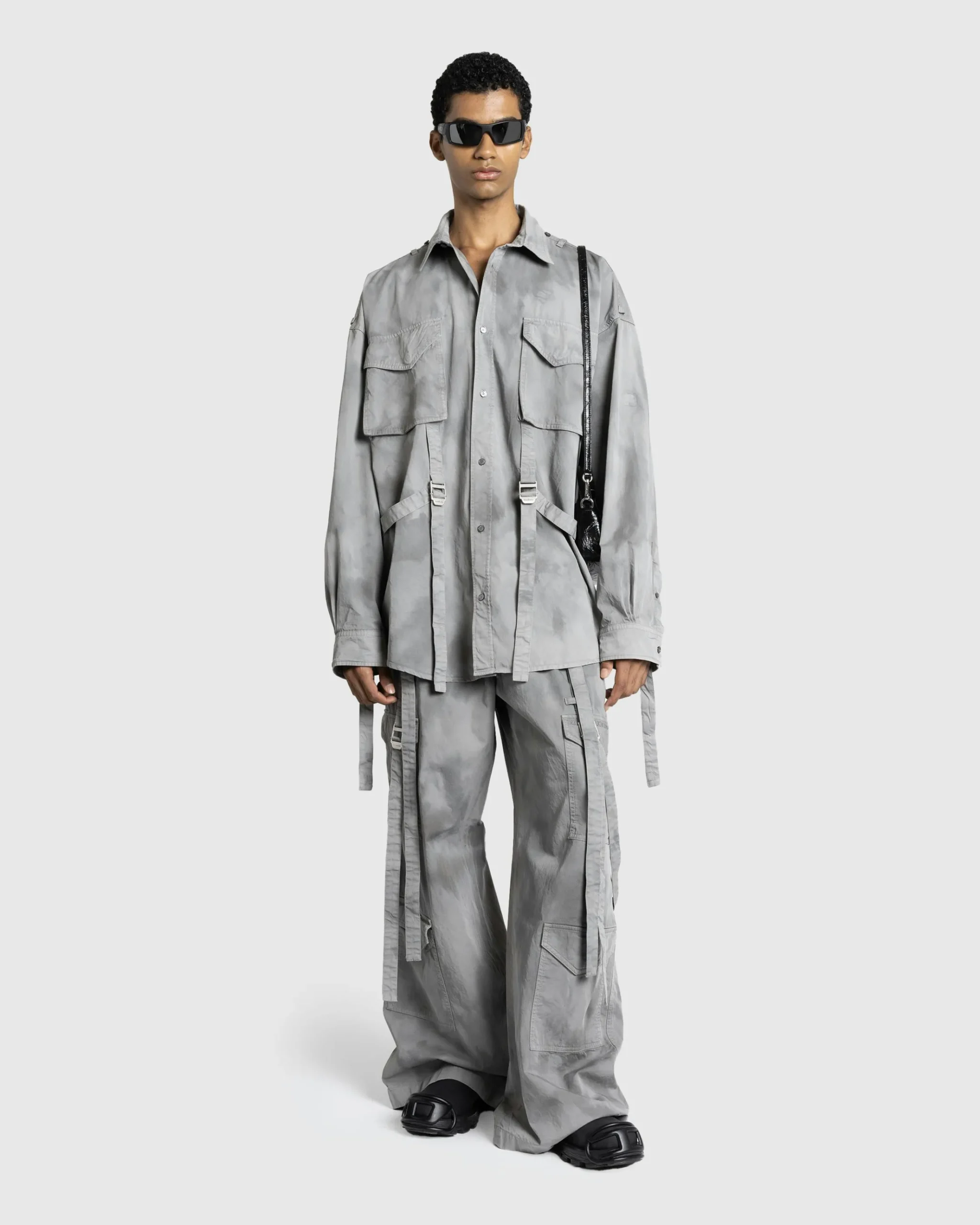 New Acne Studios Button-Up Shirt Mid Grey midgrey