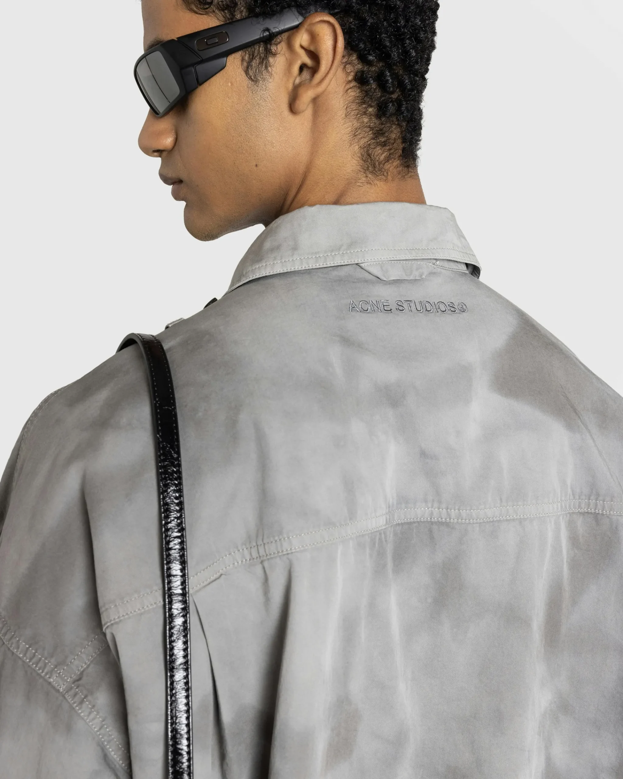 New Acne Studios Button-Up Shirt Mid Grey midgrey