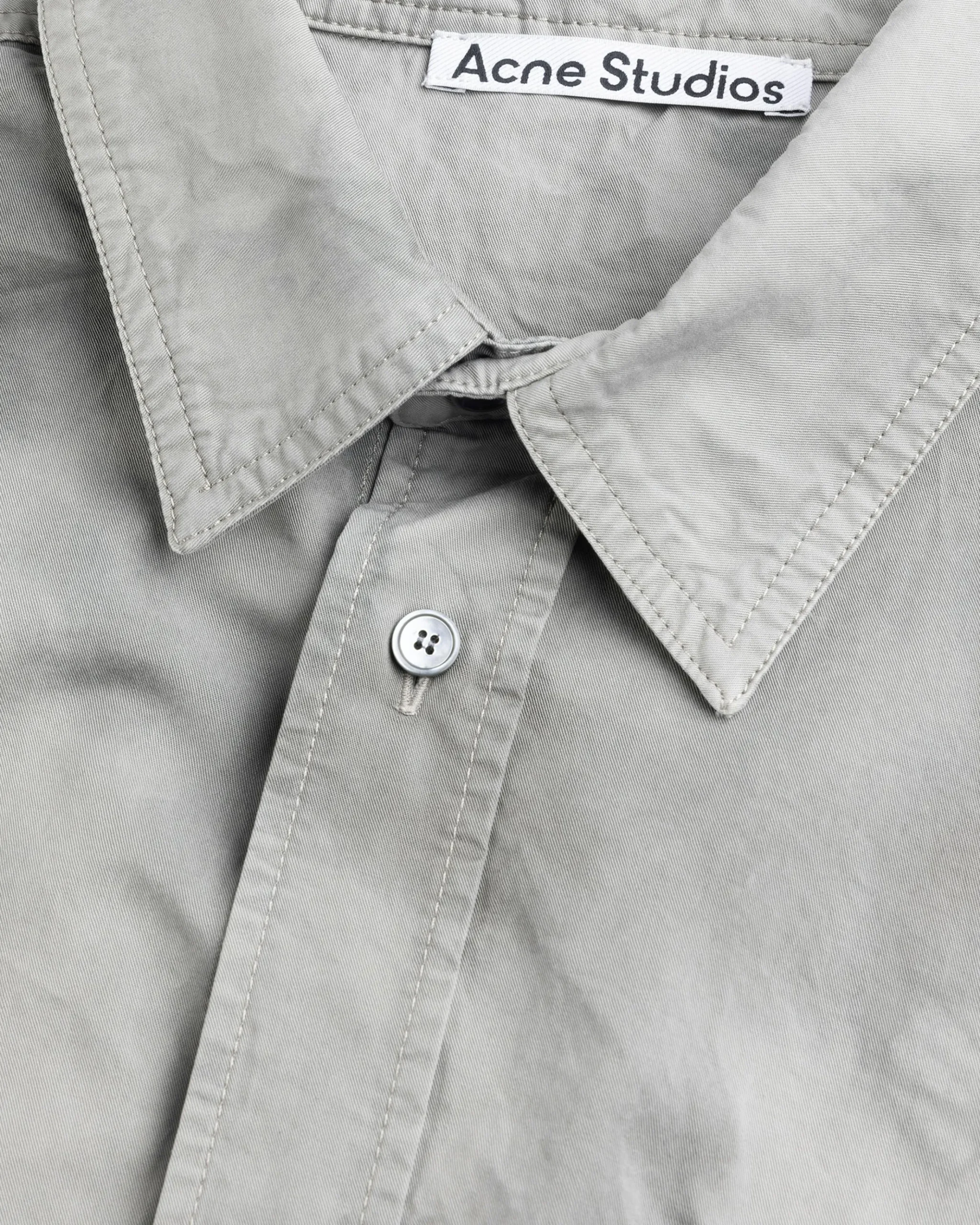New Acne Studios Button-Up Shirt Mid Grey midgrey