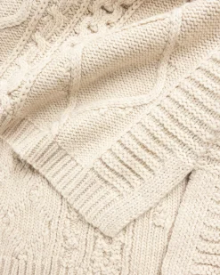 Online Guess USA Cable Knit Sweater Pearl White Multi pwmu