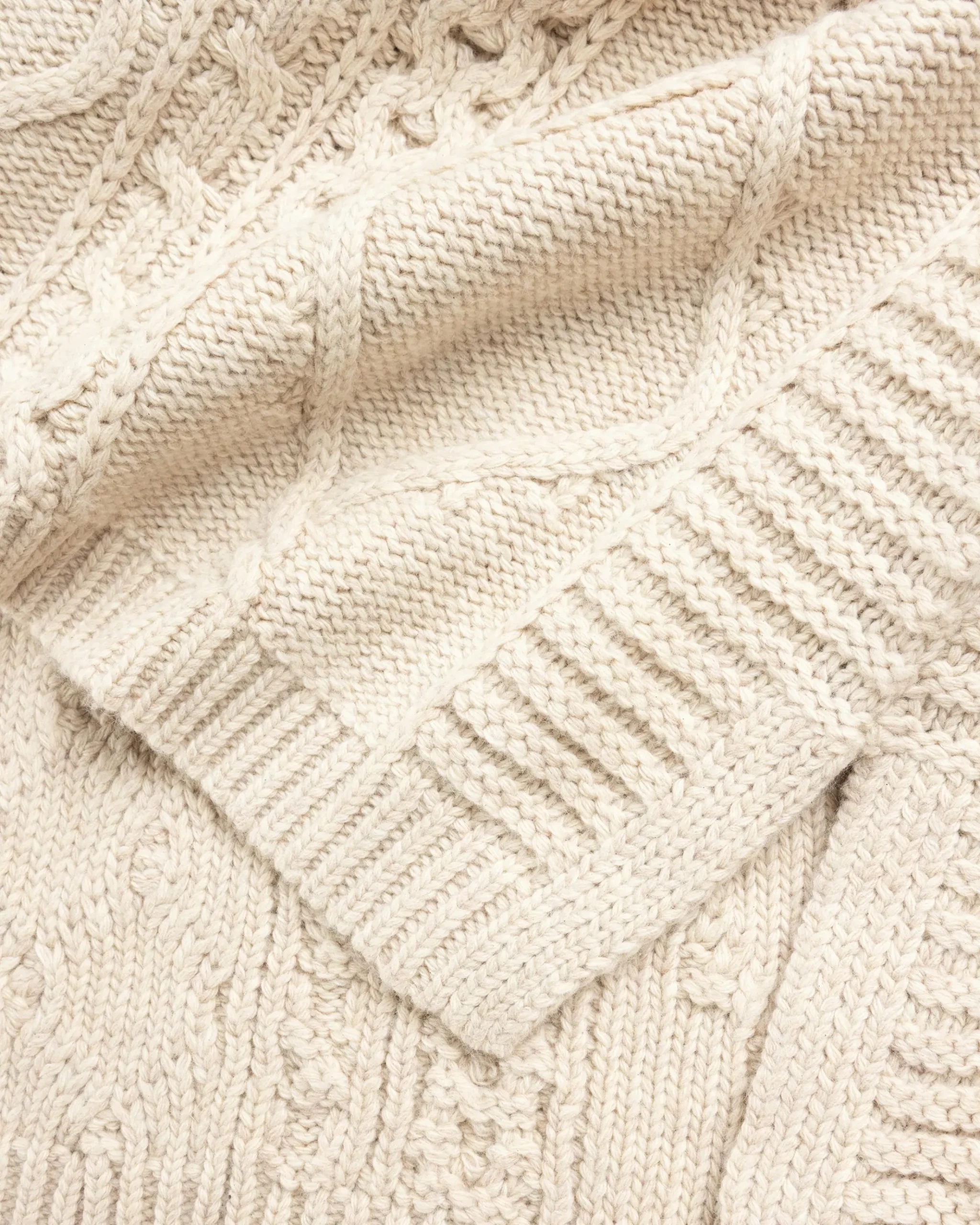 Online Guess USA Cable Knit Sweater Pearl White Multi pwmu