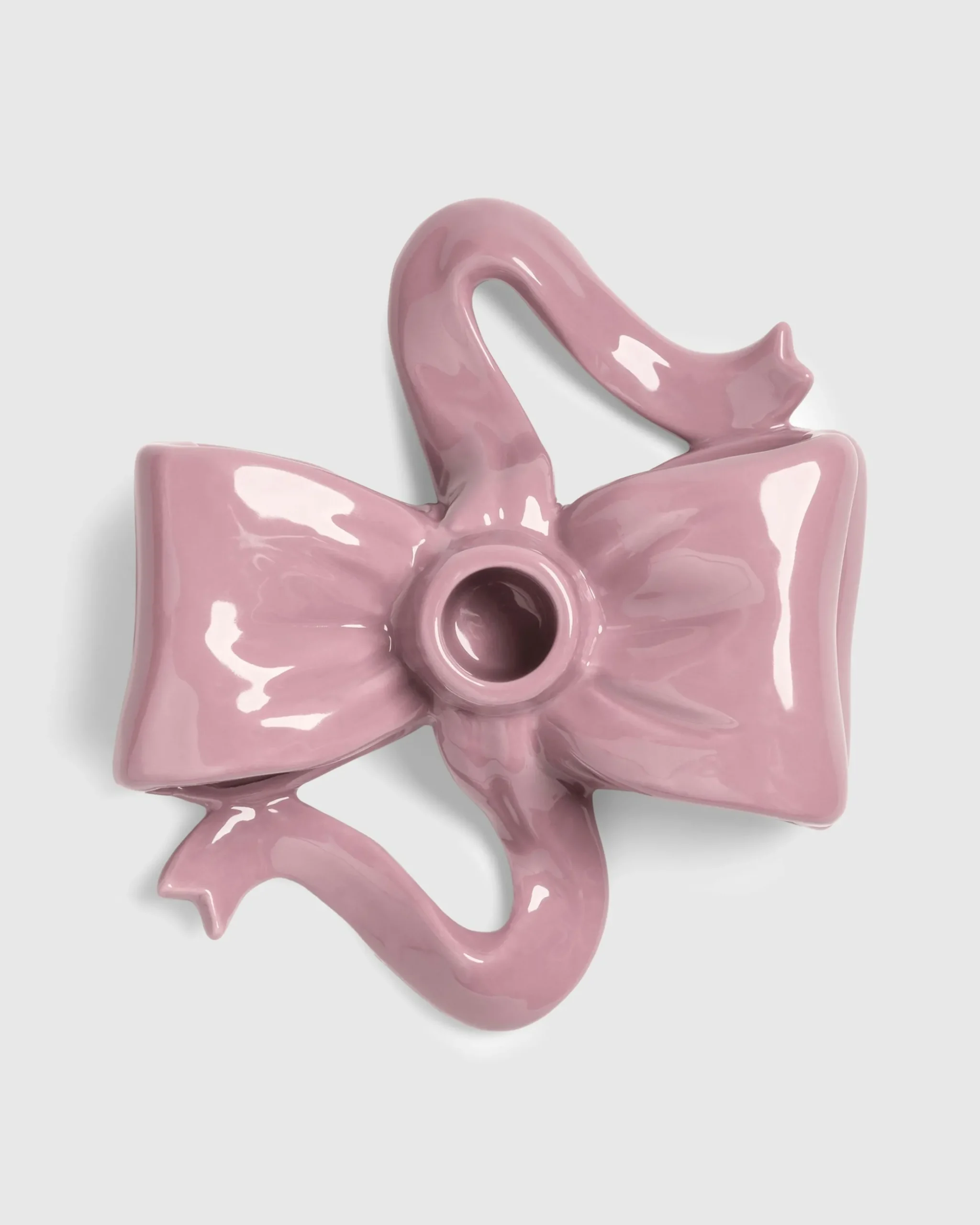 Hot &Klevering Candle Holder Ribbon pink