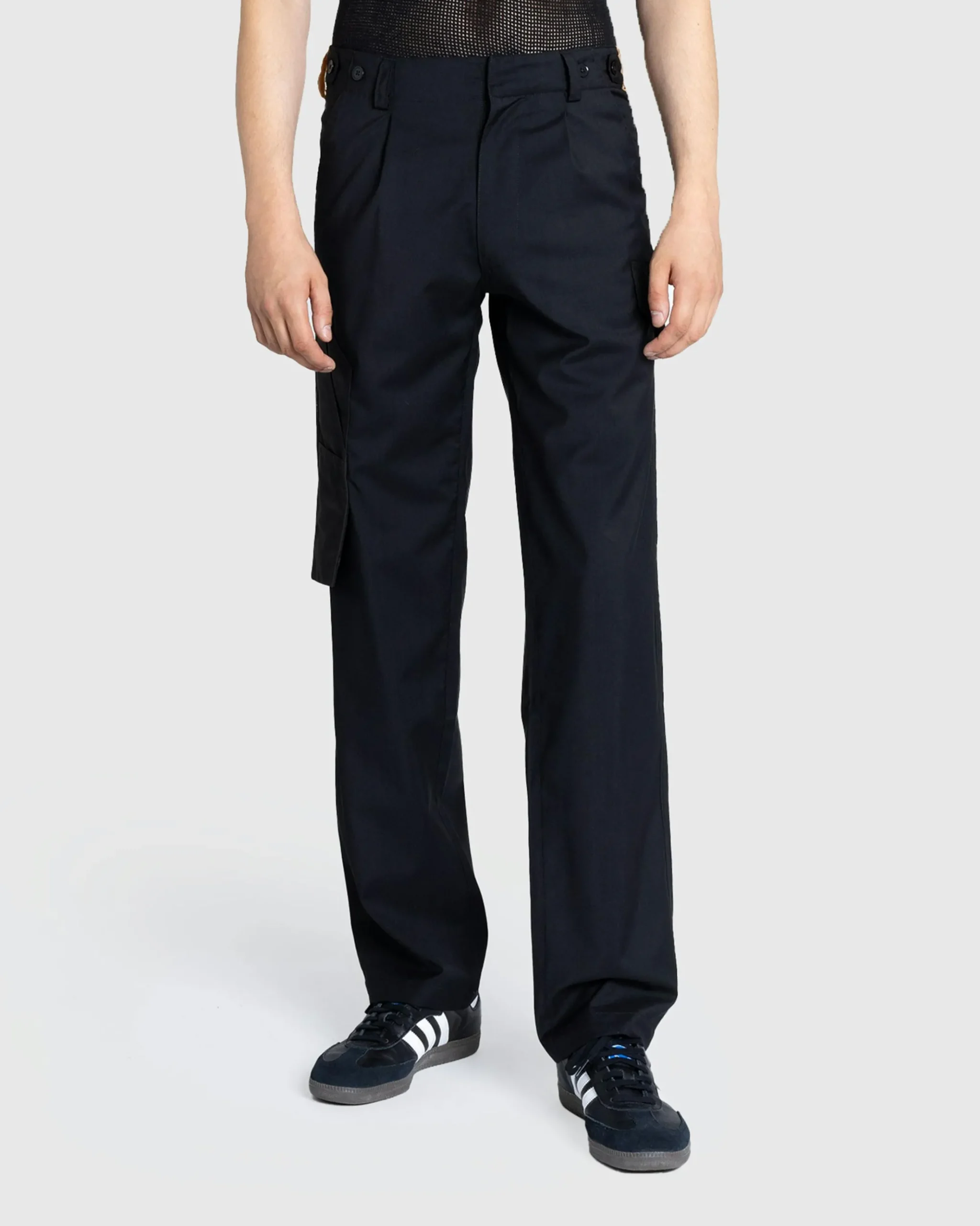Clearance Olly Shinder Cargo Suit Trouser With Cordura Knife Pocket and Sheer Back Yoke black/champagne