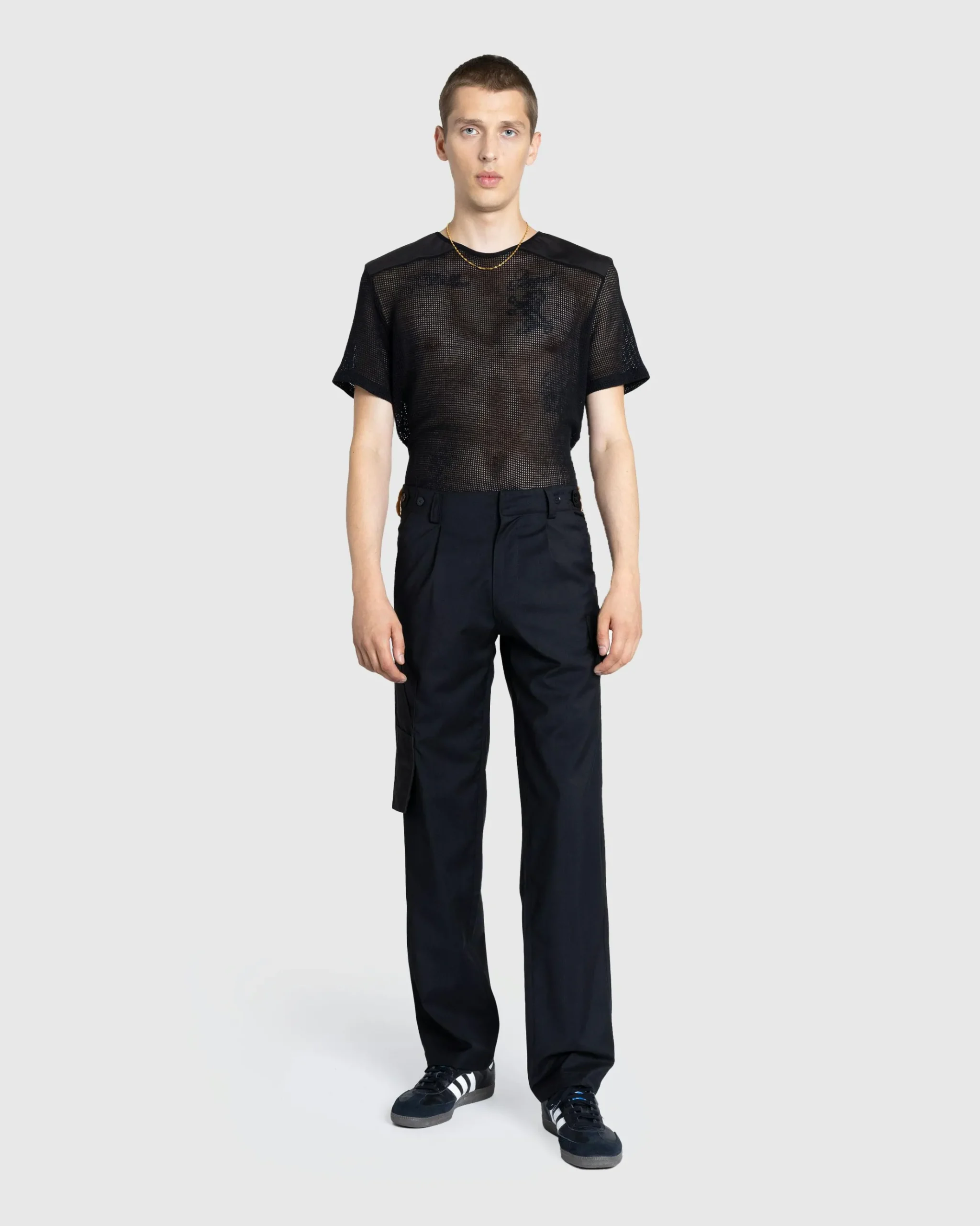Clearance Olly Shinder Cargo Suit Trouser With Cordura Knife Pocket and Sheer Back Yoke black/champagne