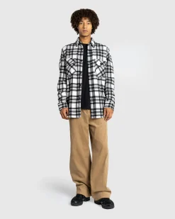 Discount Woolrich Black Label Cashmere Shirt Jacket Black/White blackwhite