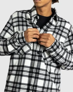 Discount Woolrich Black Label Cashmere Shirt Jacket Black/White blackwhite