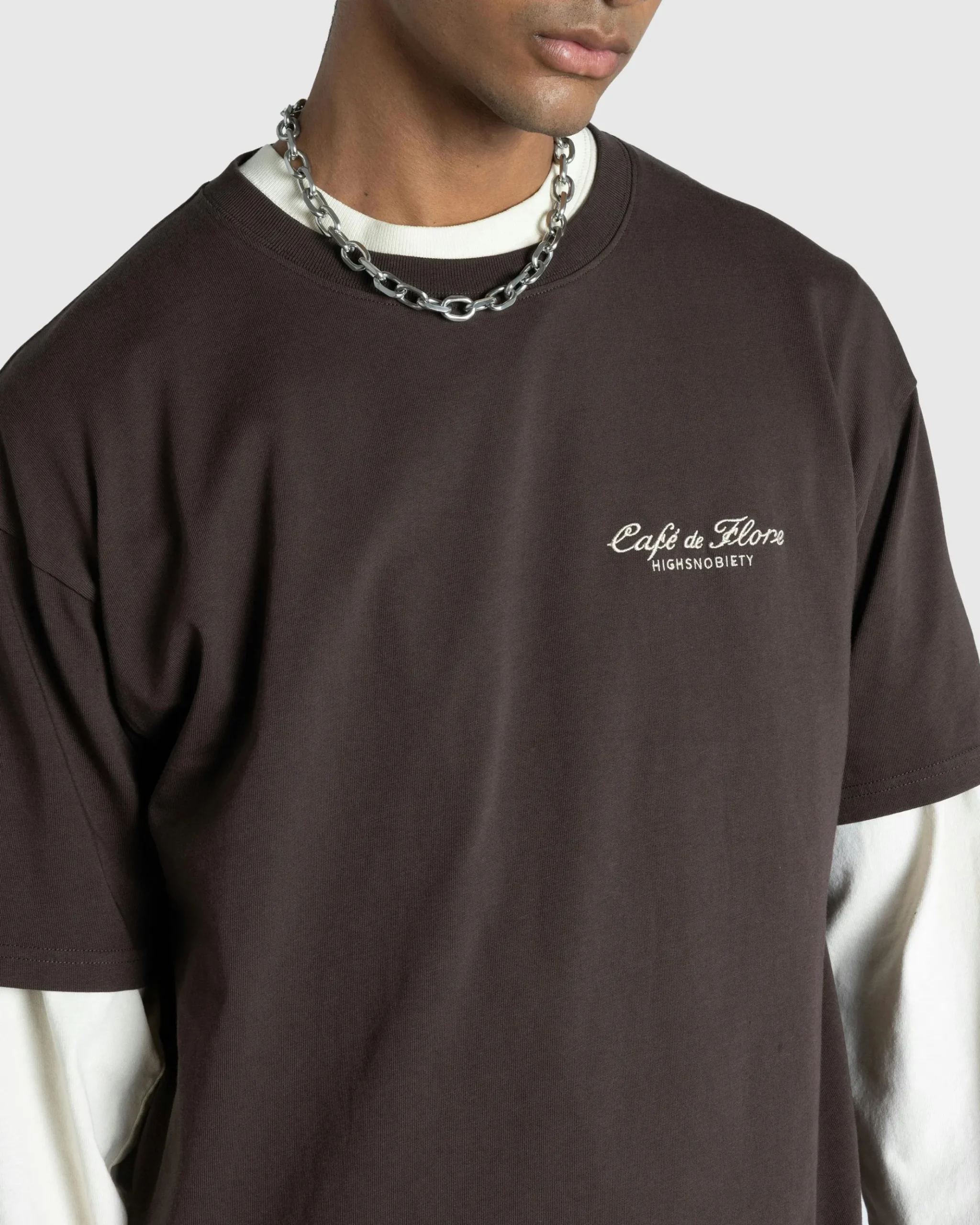 Fashion Café de Flore Chocolat T-Shirt Brown darkgrey