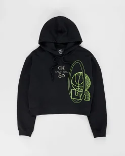 Clearance Calvin Klein CK50 Women's cropped Hoody black
