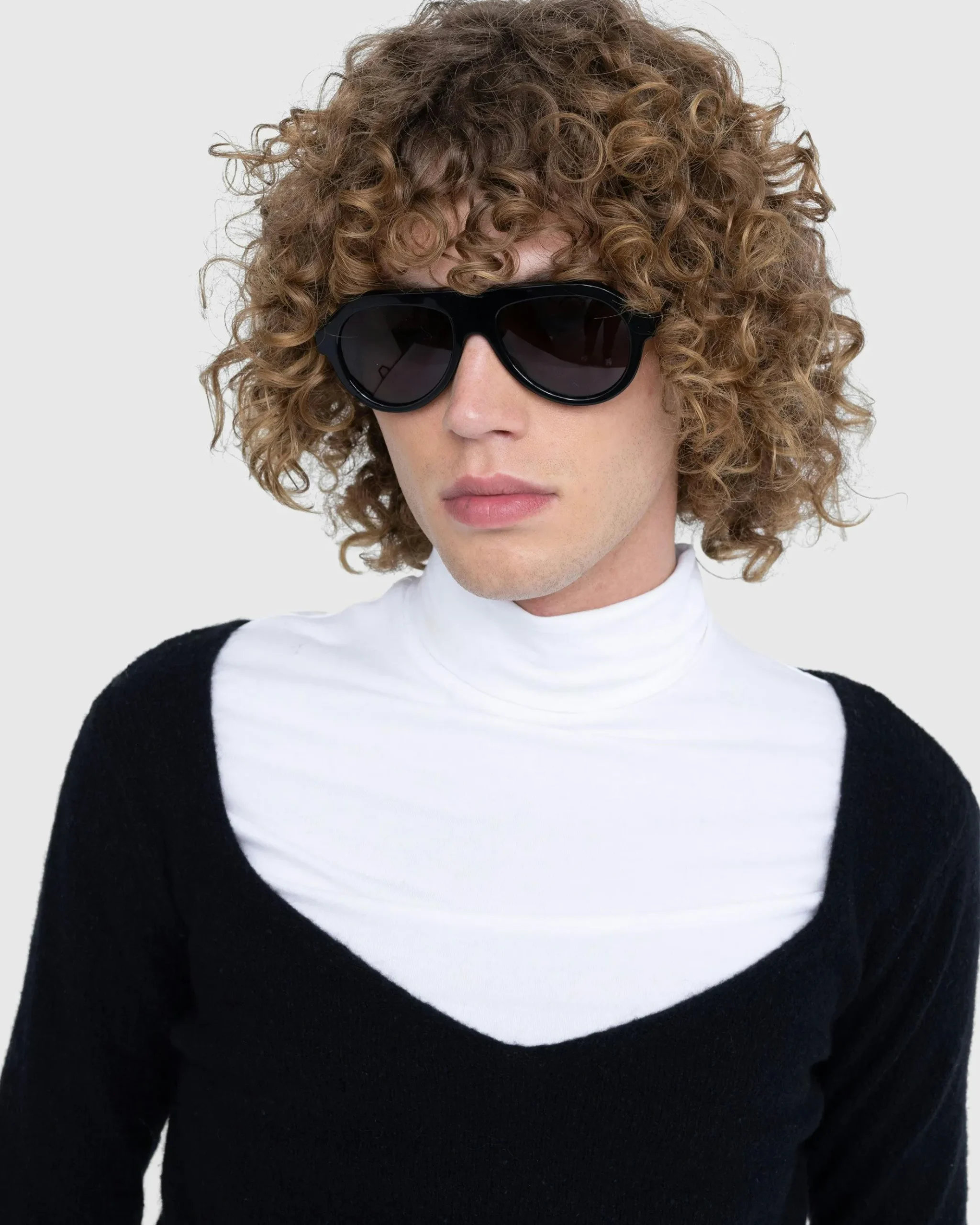 Hot Bottega Veneta Classic Aviator Sunglasses Black/Grey black-black-grey