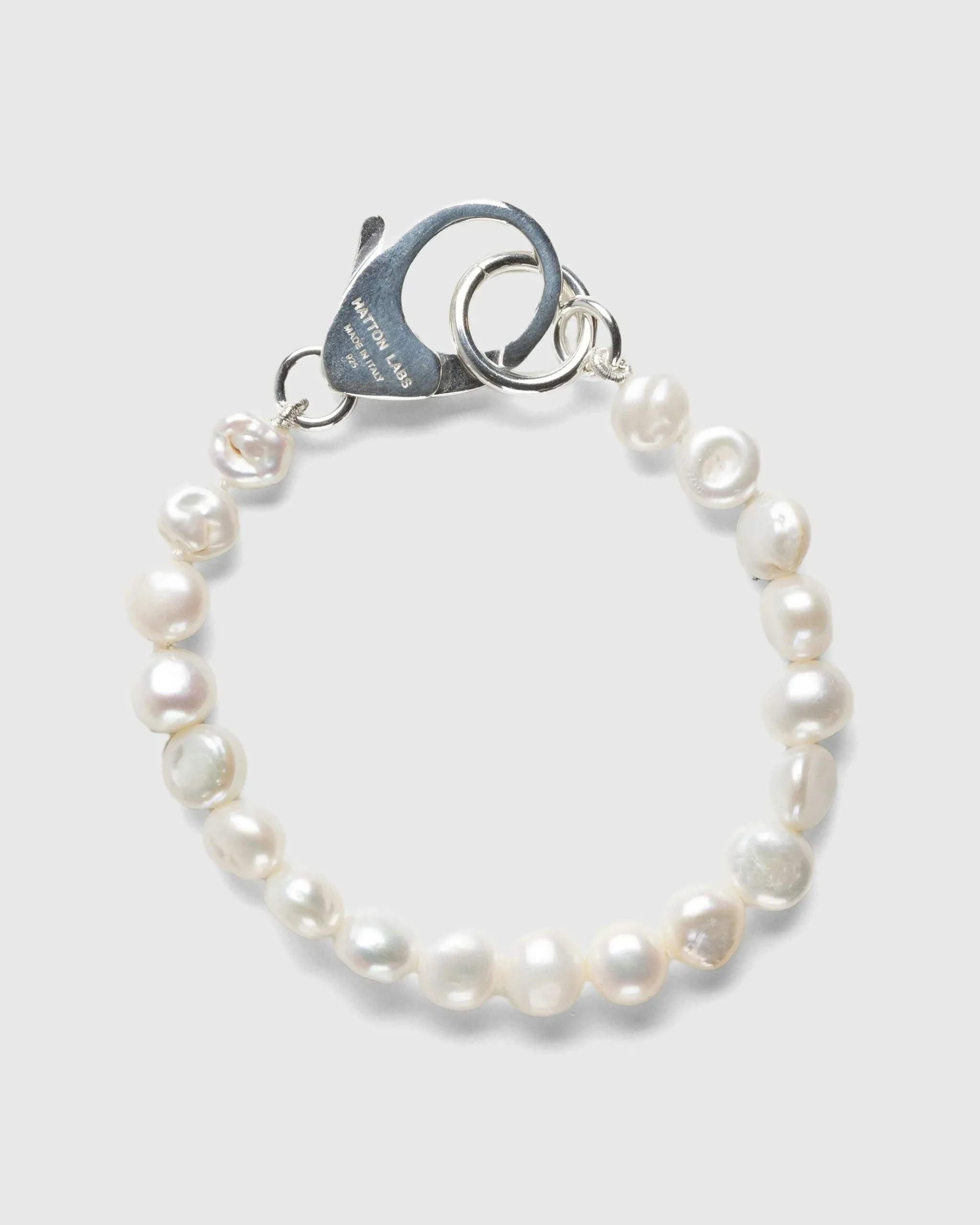 Shop Hatton Labs Classic Pearl Bracelet White sterlingsilver