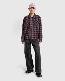 Online Stockholm Surfboard Club Club Overshirt Red Blue Check redbluecheck