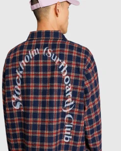 Online Stockholm Surfboard Club Club Overshirt Red Blue Check redbluecheck