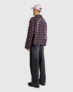 Online Stockholm Surfboard Club Club Overshirt Red Blue Check redbluecheck