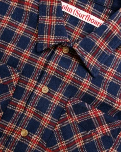 Online Stockholm Surfboard Club Club Overshirt Red Blue Check redbluecheck