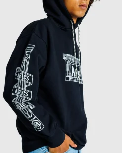 Shop Aries Column Hoodie black