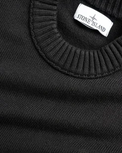 Discount Stone Island Compass Logo Badge Sweater black