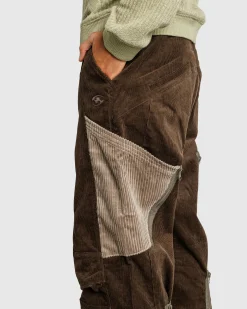 Fashion San San Gear Corduroy Pocket Pants brown