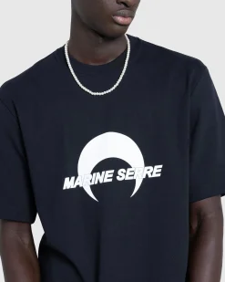 Outlet Marine Serre Cotton Jersey Loose Fit T-Shirt black