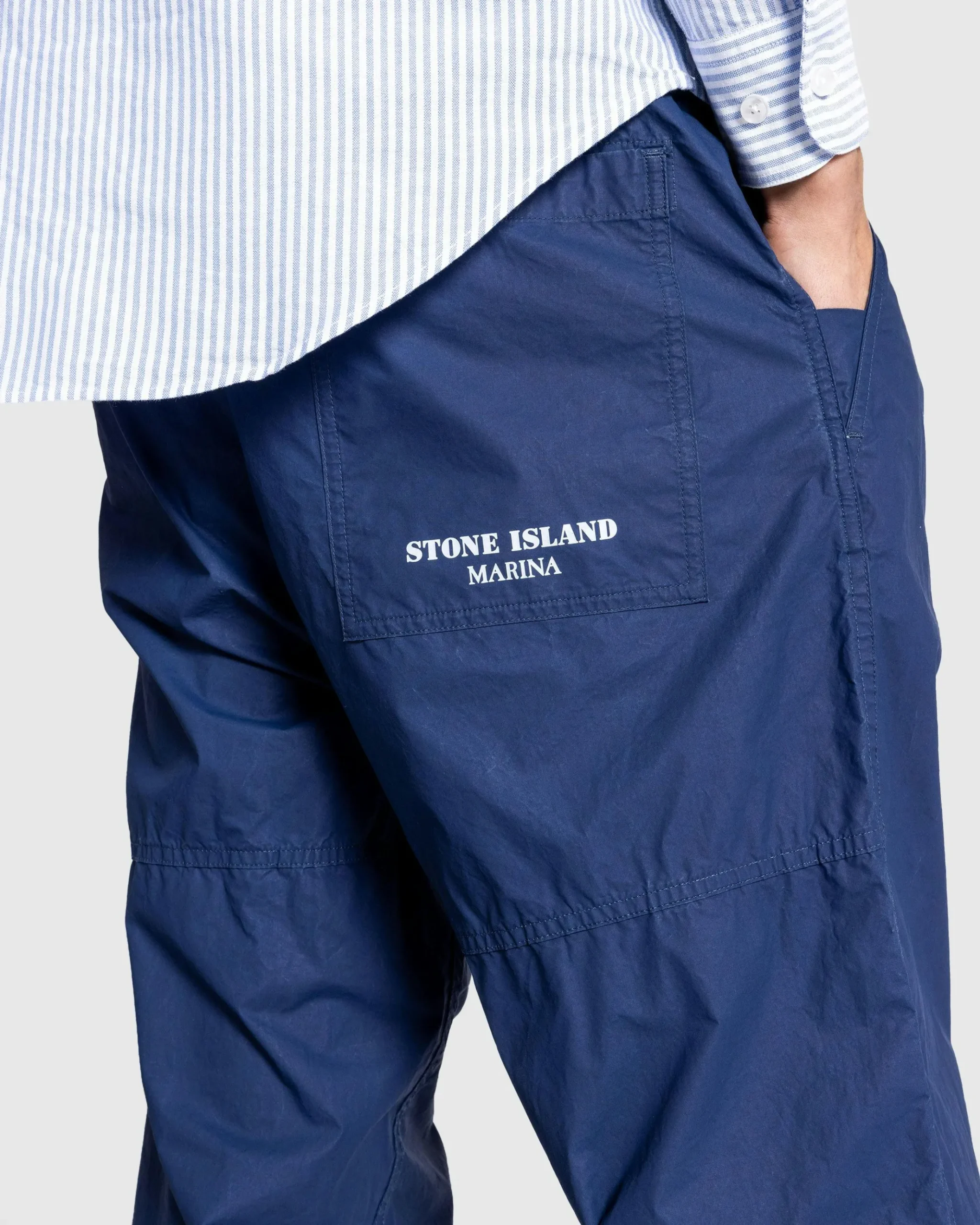 New Stone Island Cotton Pants Royal Blue royalblue