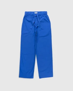 Best Tekla Cotton Poplin Pyjamas Pants Royal Blue royalblue