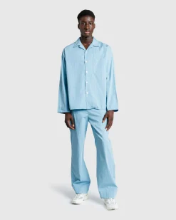 Best Sale Tekla Cotton Poplin Pyjamas Pants Mist Stripes miststripes